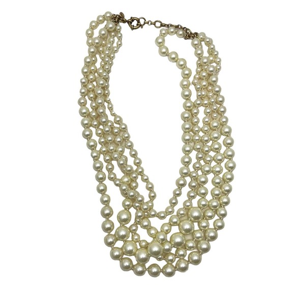 J. Crew Jewelry Jcrew Multi Strand Pearl Necklace Poshmark